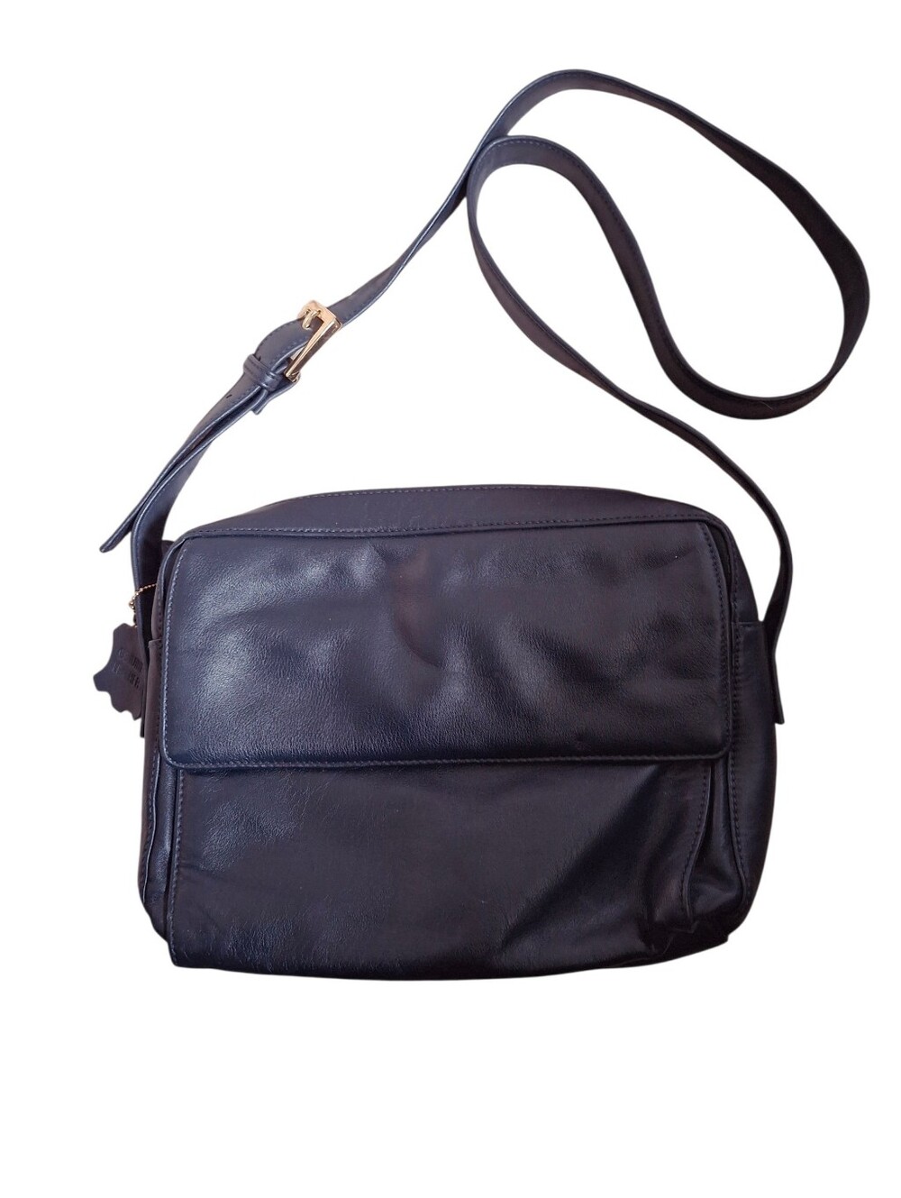 Giani Bernini Navy Blue Leather Shoulder Crossbody Bag